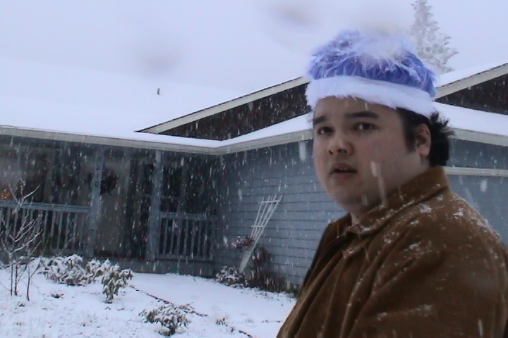 Matthew Tumaliuan in the snow